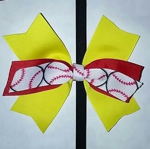 Handcrafted Baseball Bow!